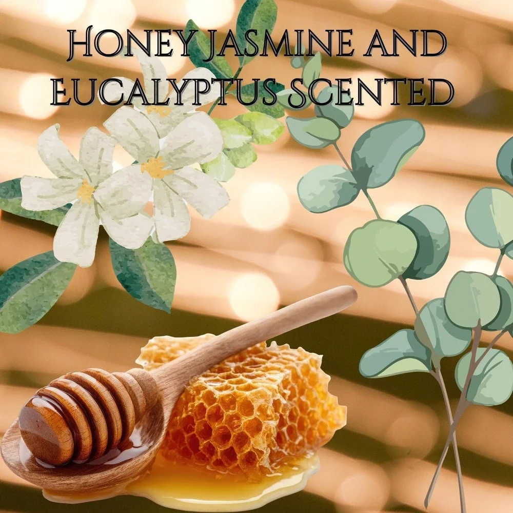 Glow Through It Candle – Honey, Eucalyptus, Jasmine, Black Tourmaline Soy Wax
